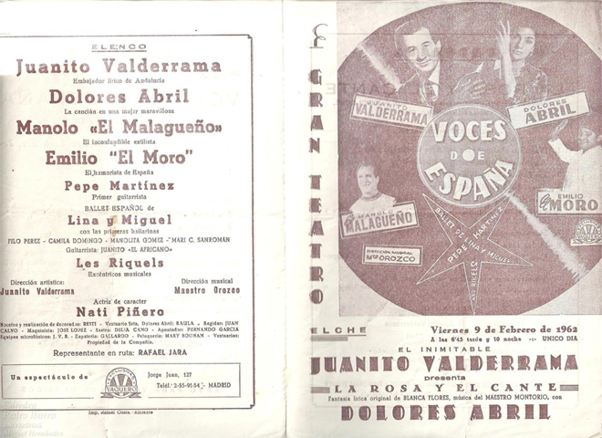 Voces de España, Elche, 1962