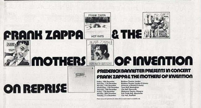 1971 UK Tour Ad