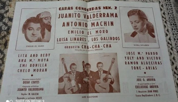 Caras conocidas núm. 2, Teatro Circo, Alcoy, 1 y 2 de marzo de 1958