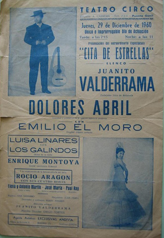Cita de estrellas, Teatro Circo, 29 de diciembre de 1960