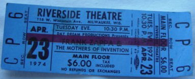 Riverside Theatre, April 23, 1974