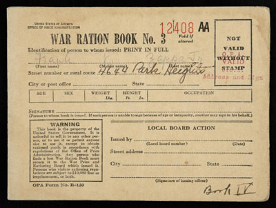 War Ration Book No. 3