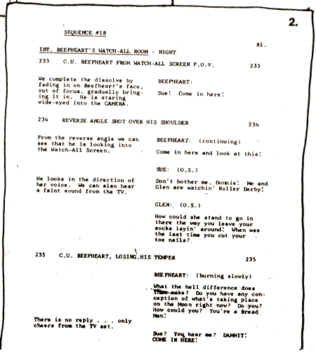 Captain Beefheart vs The Grunt People script